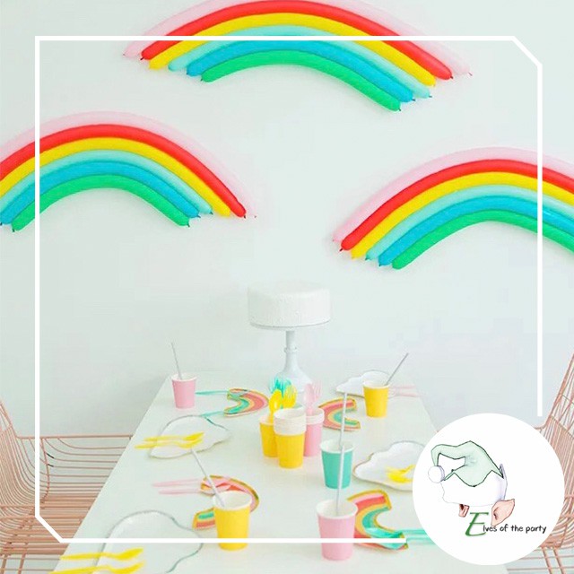 Partyware : Rainbow, Candy, Cloud Pastel Paper Plate and Cups
