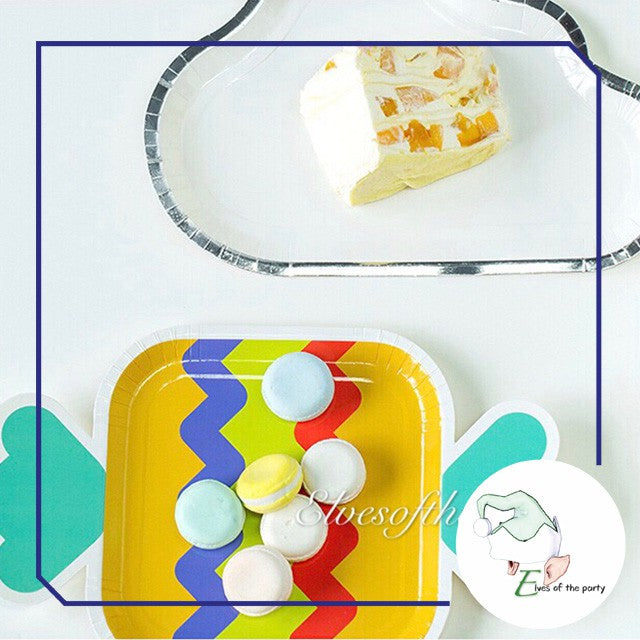 Partyware : Rainbow, Candy, Cloud Pastel Paper Plate and Cups