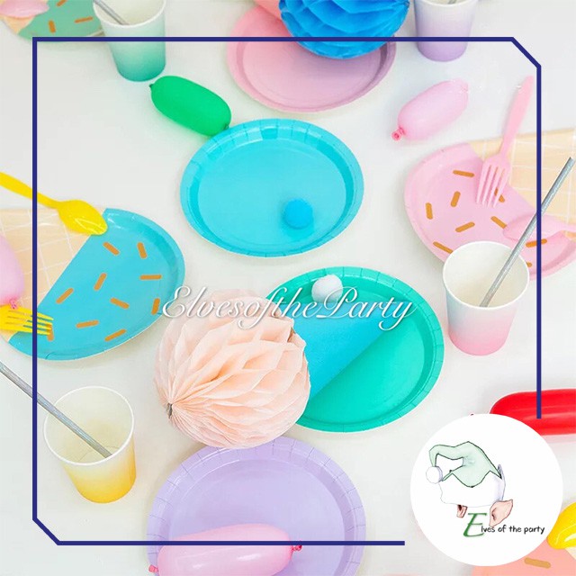 Partyware : Ice Cream Disposable Paper Plate (Pack of 8)