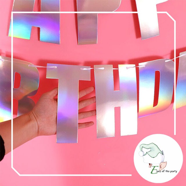 Happy Birthday Banner : Iridescent