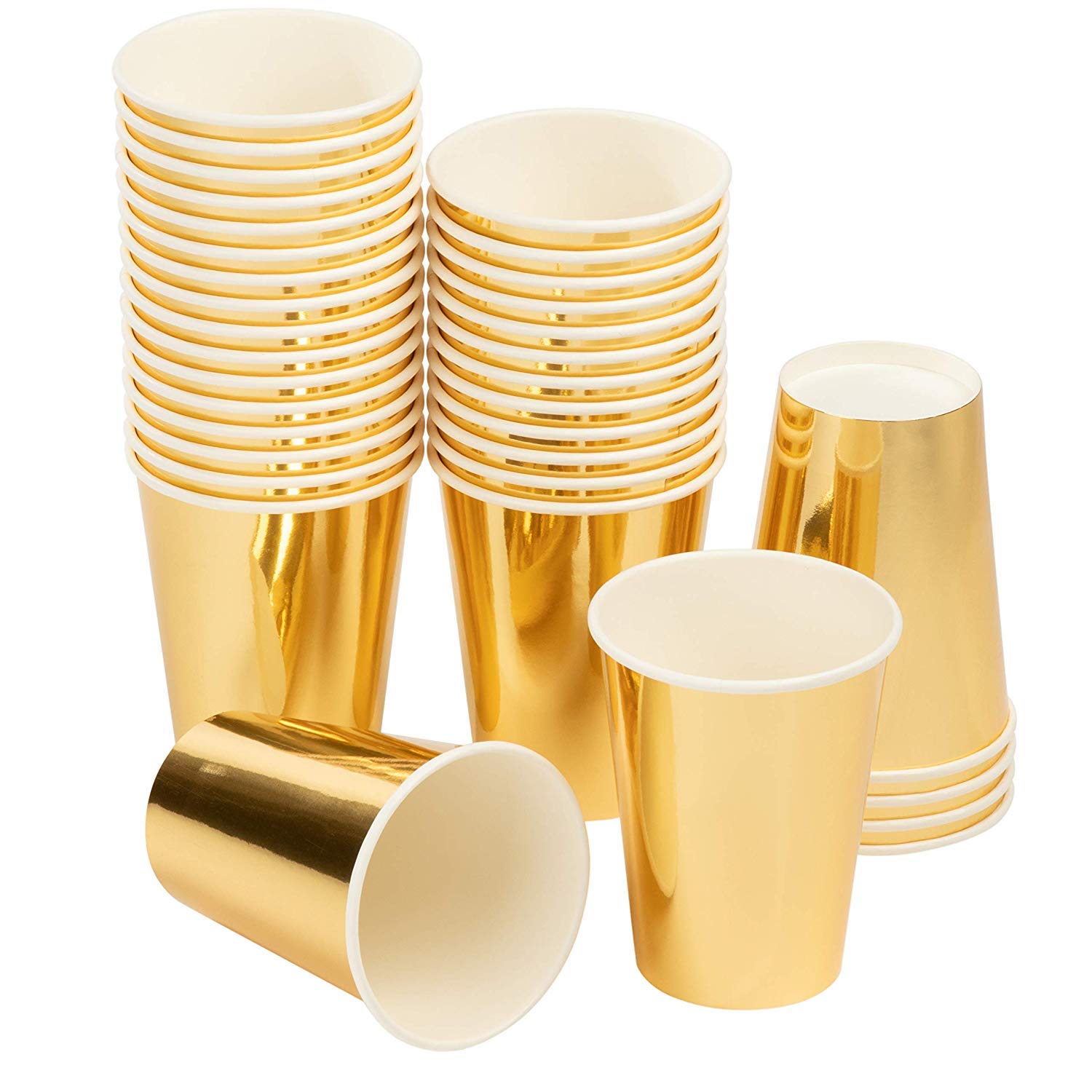 Partyware : Gold / Red / Rose Gold / Silver Metallic Paper Cups