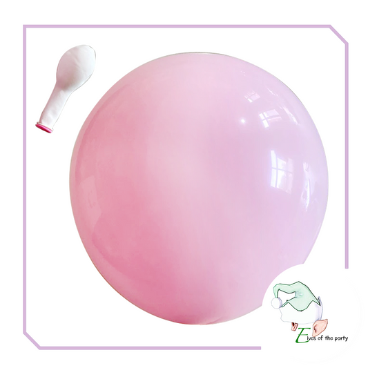 12" Double Stuffed, Double Layer Balloons - White and Pink / Purple and Black (50pcs)