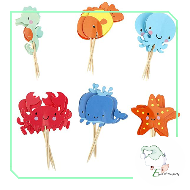 24pc Cupcake Toppers : Dinosaur / Outer Space / Paw Patrol / PJ Masks / Peppa Pig / Under the Sea