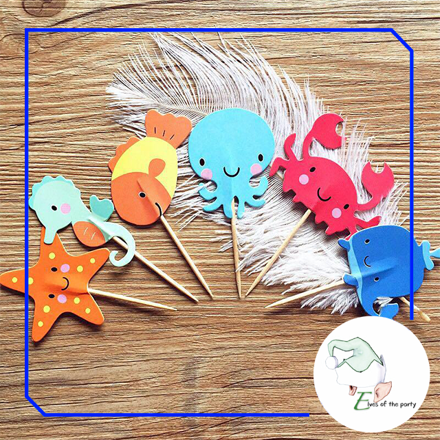 24pc Cupcake Toppers : Dinosaur / Outer Space / Paw Patrol / PJ Masks / Peppa Pig / Under the Sea